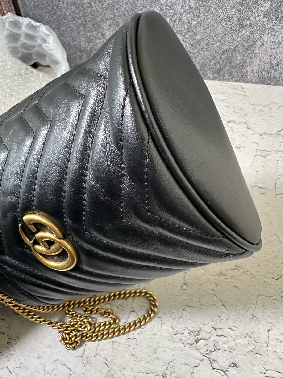 Gucci - GG Marmont Mini - Leather - Black - (mini)