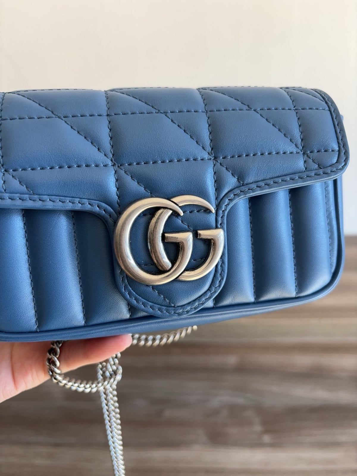 Gucci - GG Marmont Mini - Leather - Blue - (Mini)