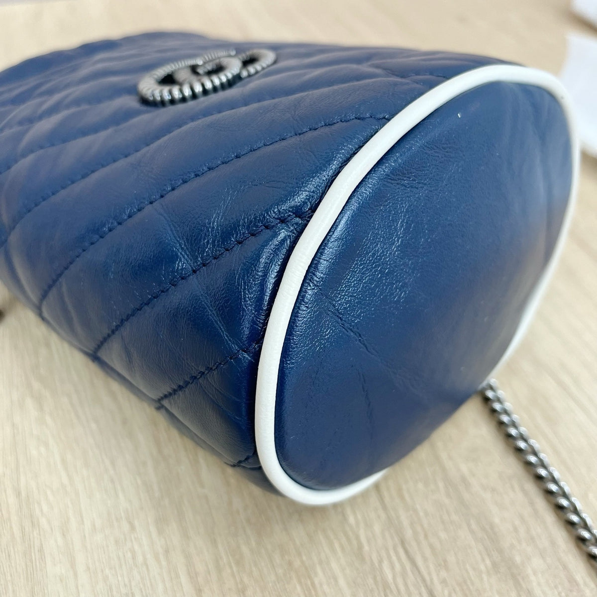 Gucci - GG Marmont Mini - Leather - Blue - (mini)