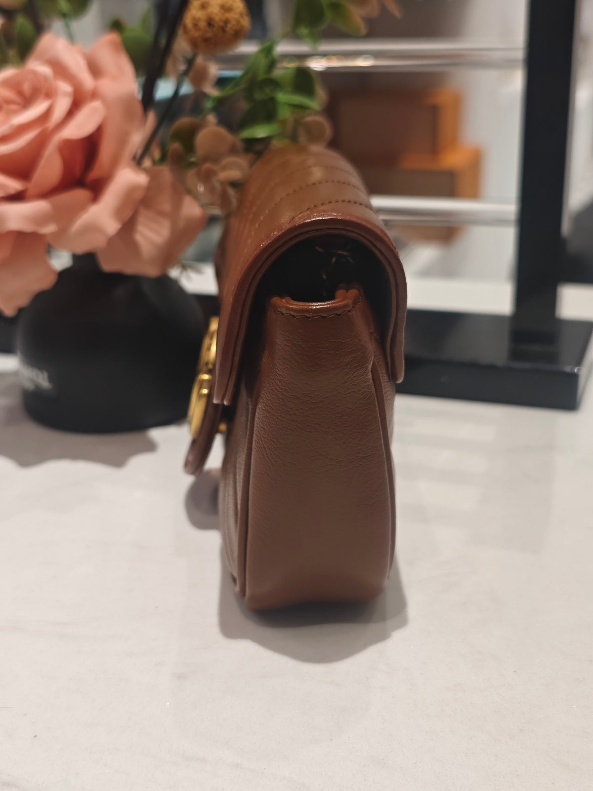 Gucci - GG Marmont Mini - Leather - Brown - (mini)