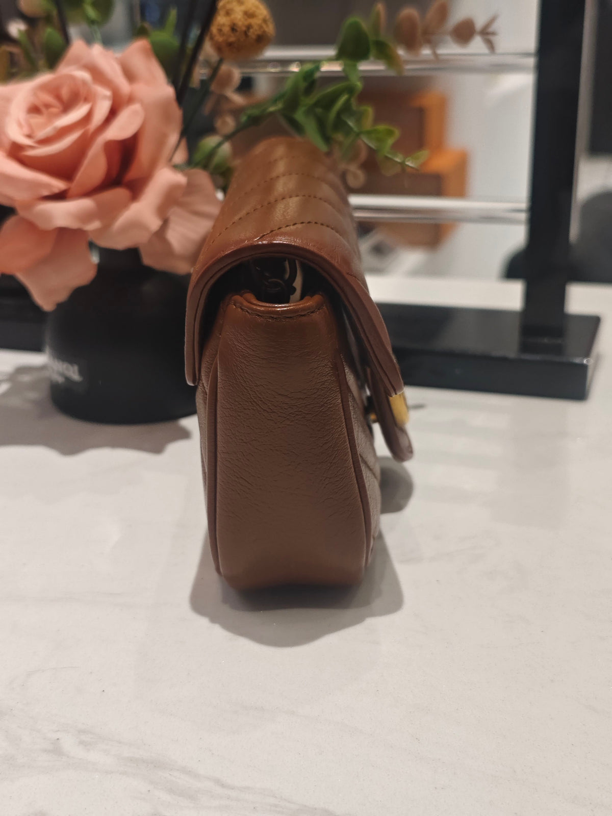 Gucci - GG Marmont Mini - Leather - Brown - (mini)