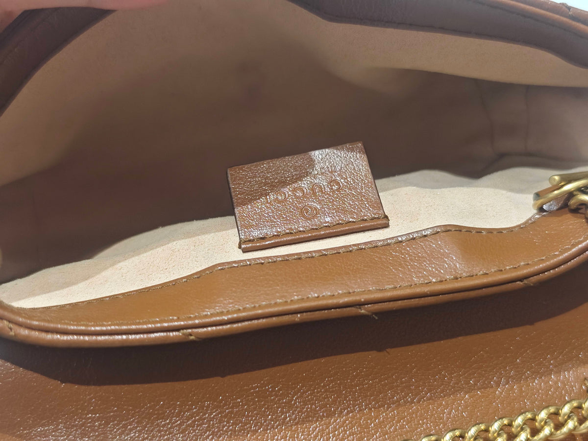 Gucci - GG Marmont Mini - Leather - Brown - (mini)