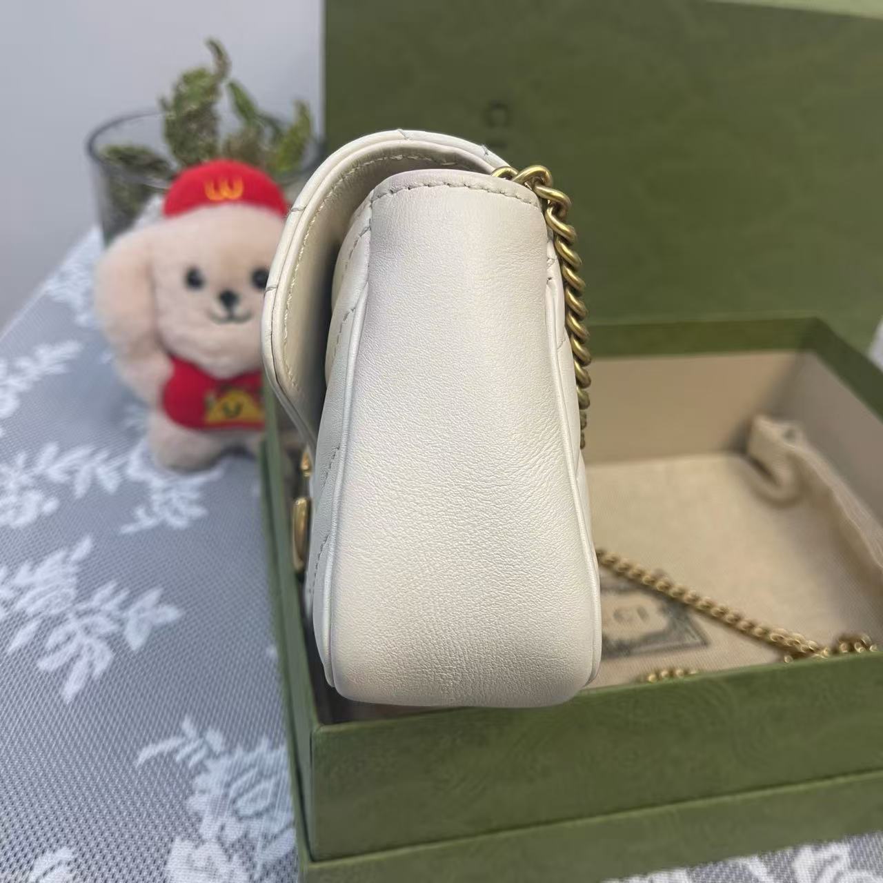 Gucci - GG Marmont Mini Shoulder Bag - Matelassé leather - White - (mini)