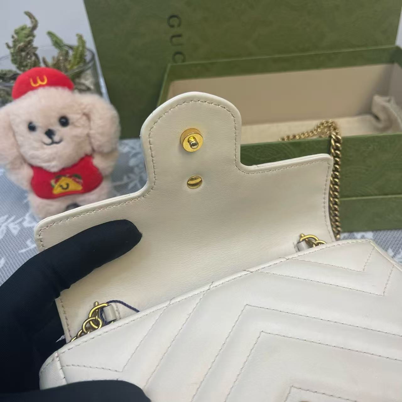 Gucci - GG Marmont Mini Shoulder Bag - Matelassé leather - White - (mini)