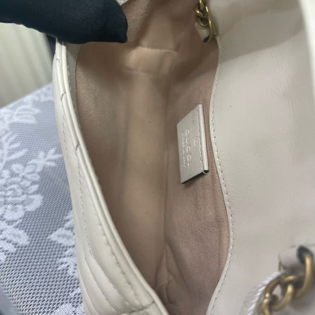 Gucci - GG Marmont Mini Shoulder Bag - Matelassé leather - White - (mini)