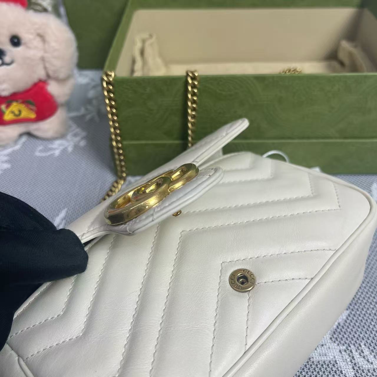 Gucci - GG Marmont Mini Shoulder Bag - Matelassé leather - White - (mini)
