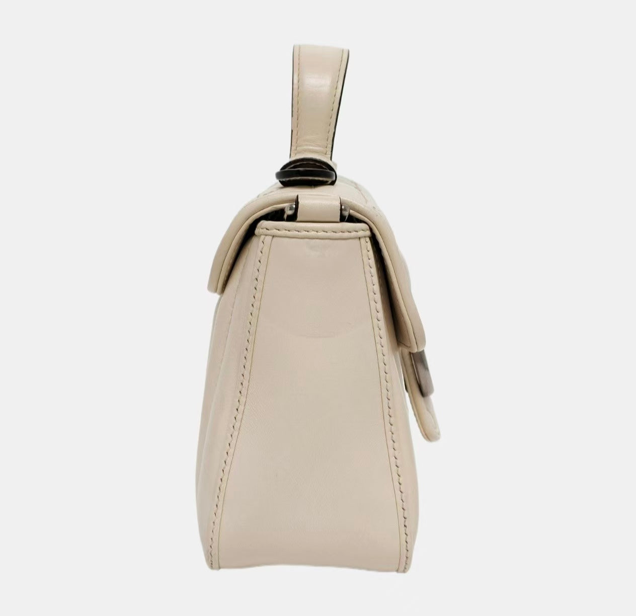 Gucci - GG Marmont Mini Top Handle Bag - Cowhide leather - White with Silver-Tone Hardware - (Mini)