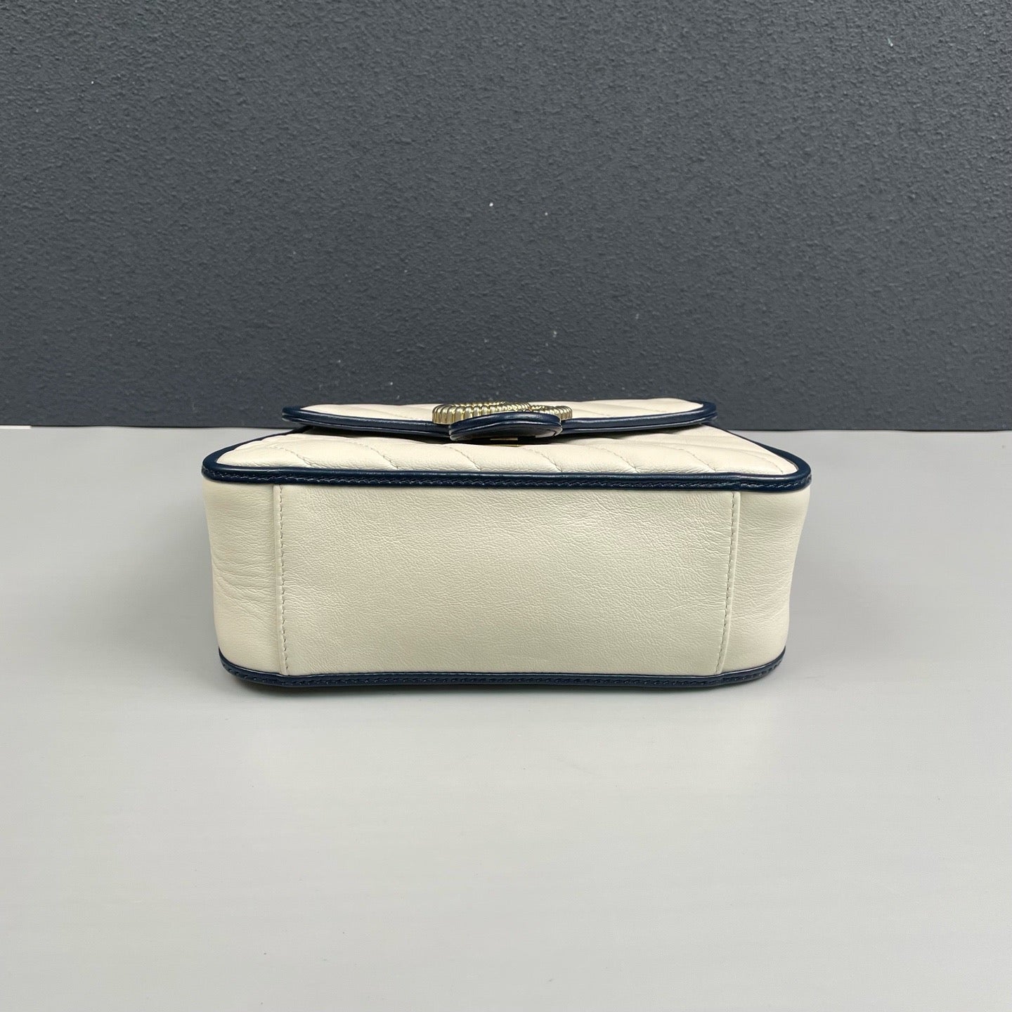 Gucci - GG Marmont Mini Top Handle Bag - Leather - White and Blue - (mini)