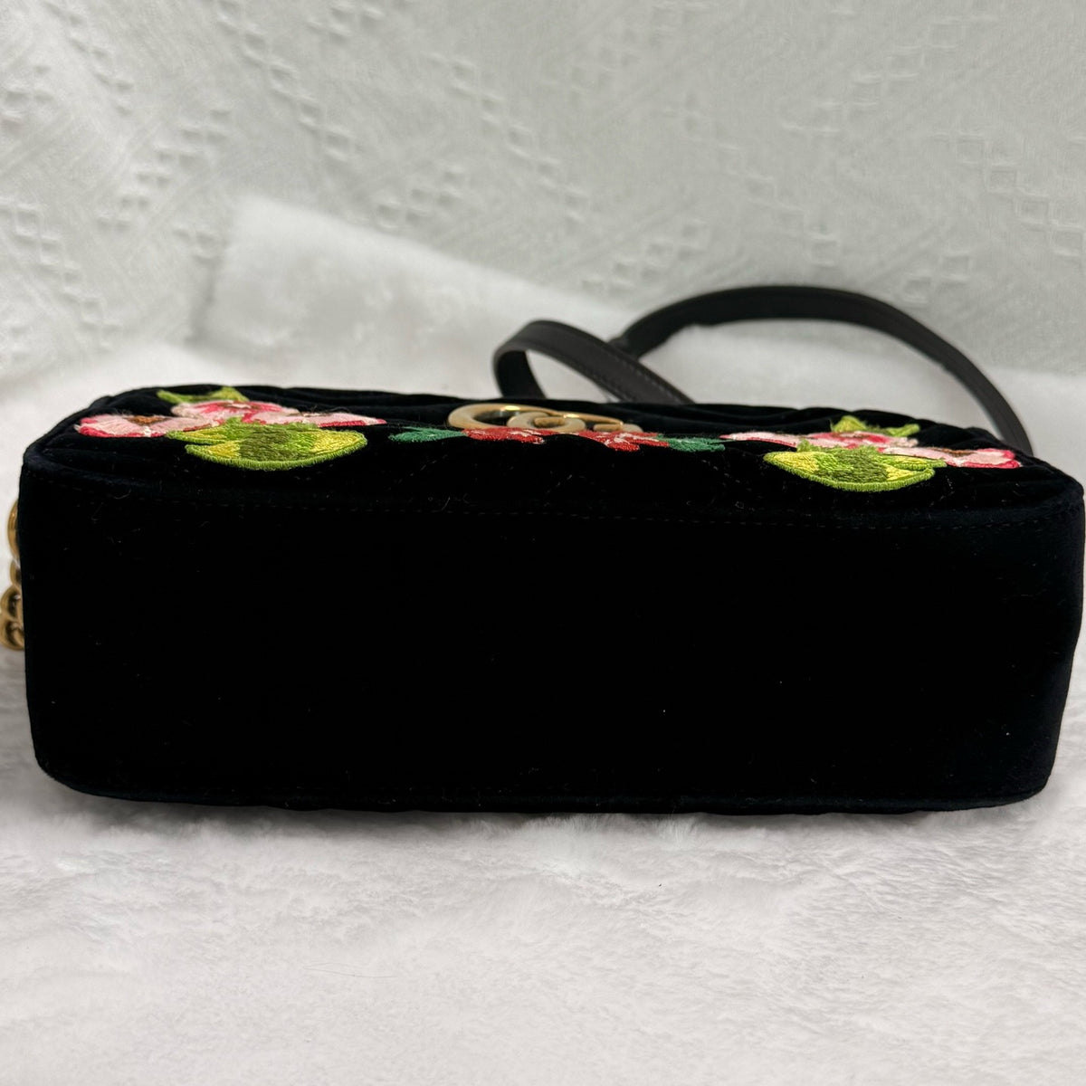 Gucci - GG Marmont Mini - Velvet - Black - (mini)