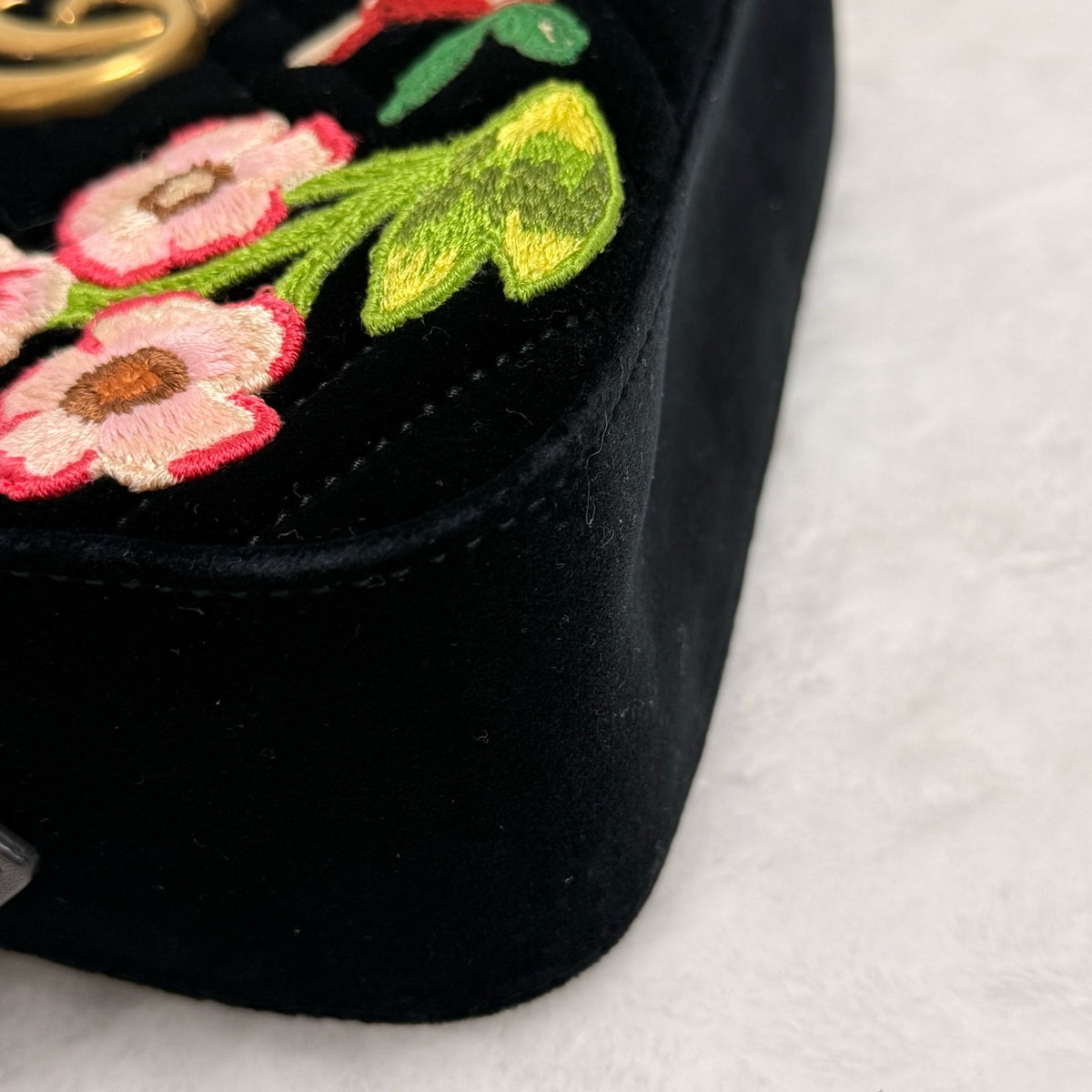 Gucci - GG Marmont Mini - Velvet - Black - (mini)