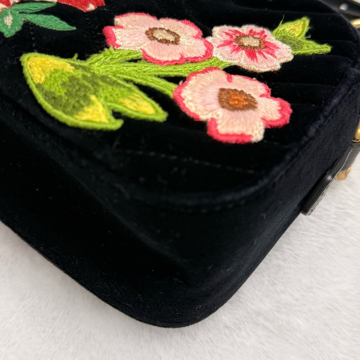 Gucci - GG Marmont Mini - Velvet - Black - (mini)