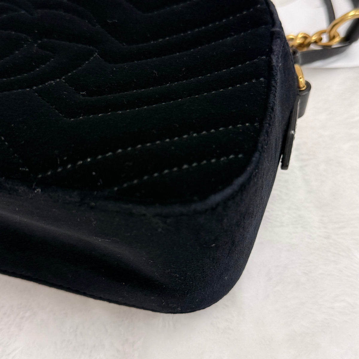 Gucci - GG Marmont Mini - Velvet - Black - (mini)