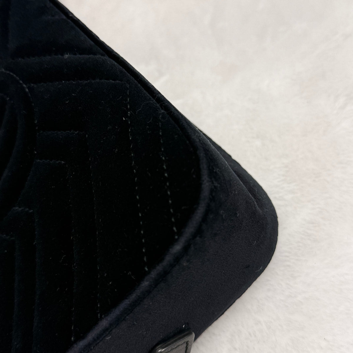 Gucci - GG Marmont Mini - Velvet - Black - (mini)