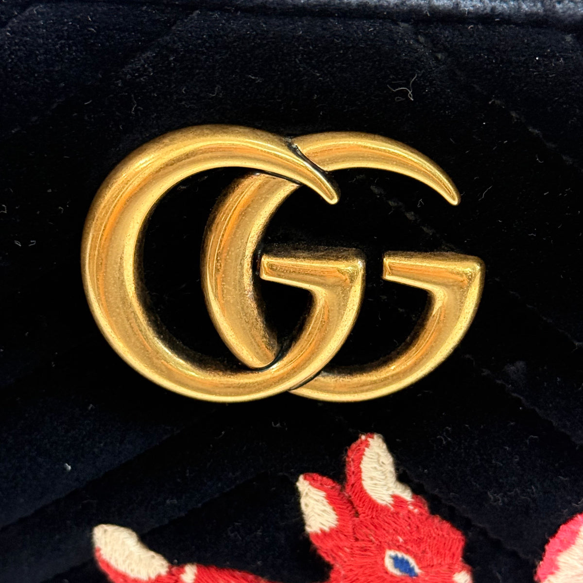 Gucci - GG Marmont Mini - Velvet - Black - (mini)