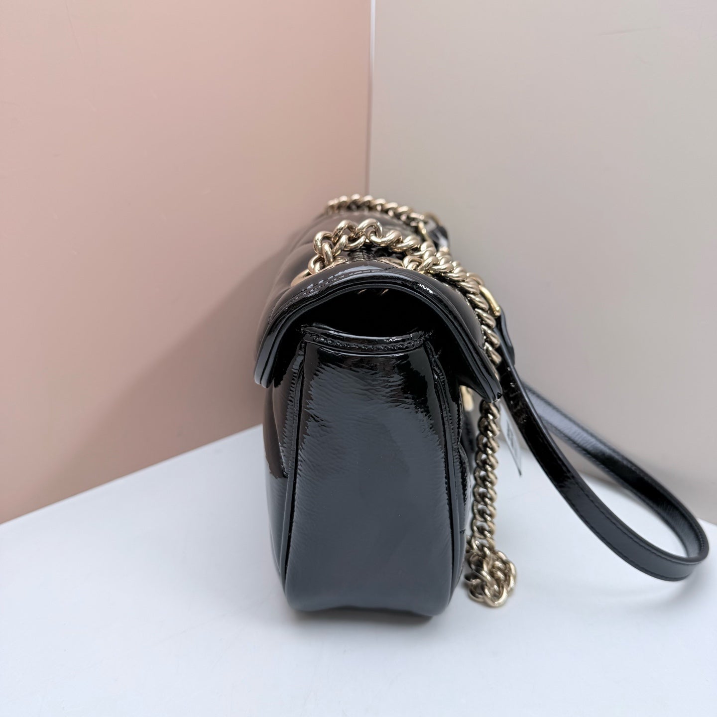 Gucci - GG Marmont - Patent leather - Black - (medium)