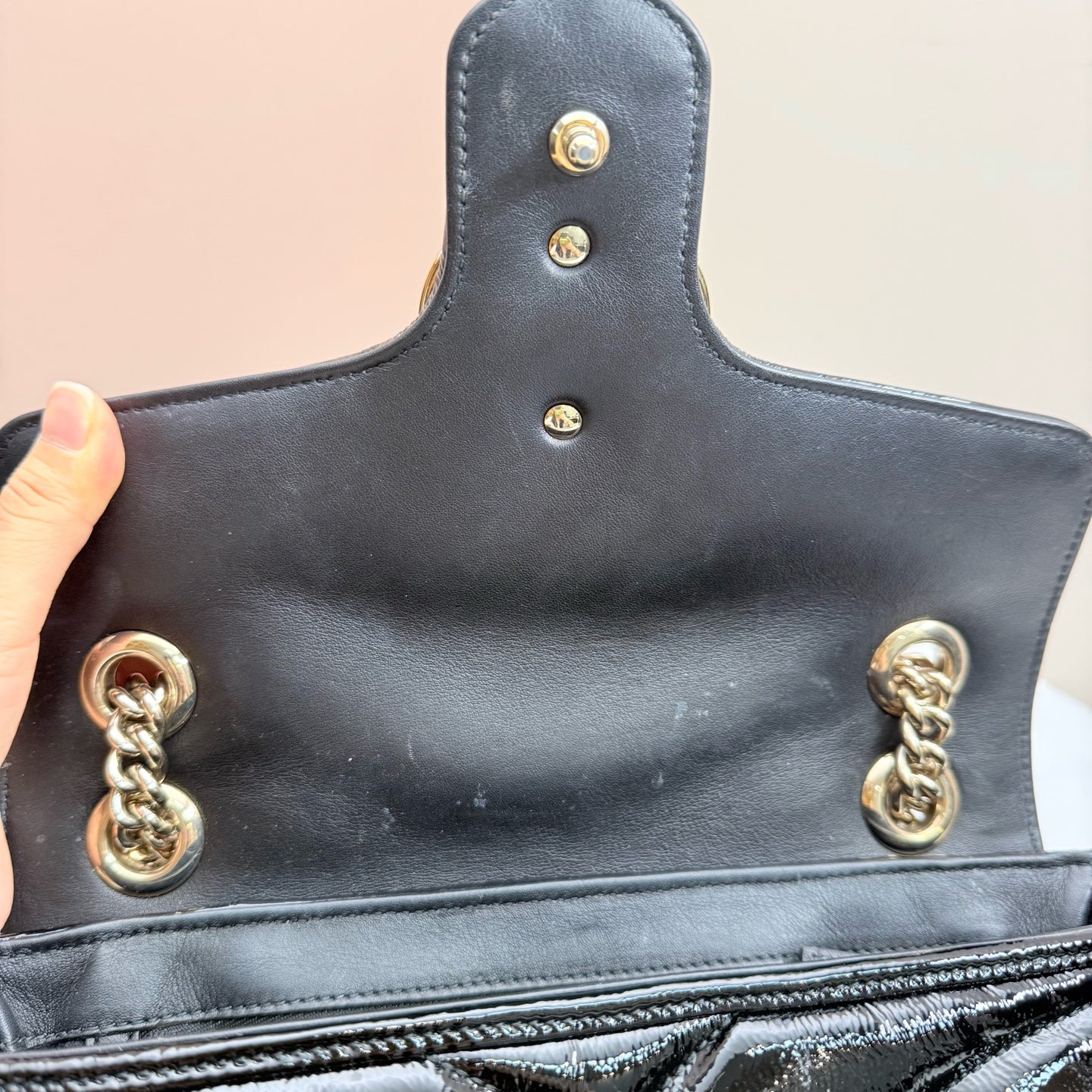 Gucci - GG Marmont - Patent leather - Black - (medium)