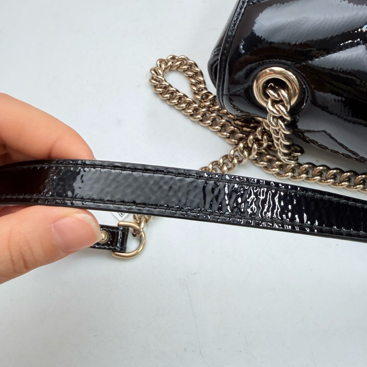 Gucci - GG Marmont - Patent leather - Black - (medium)
