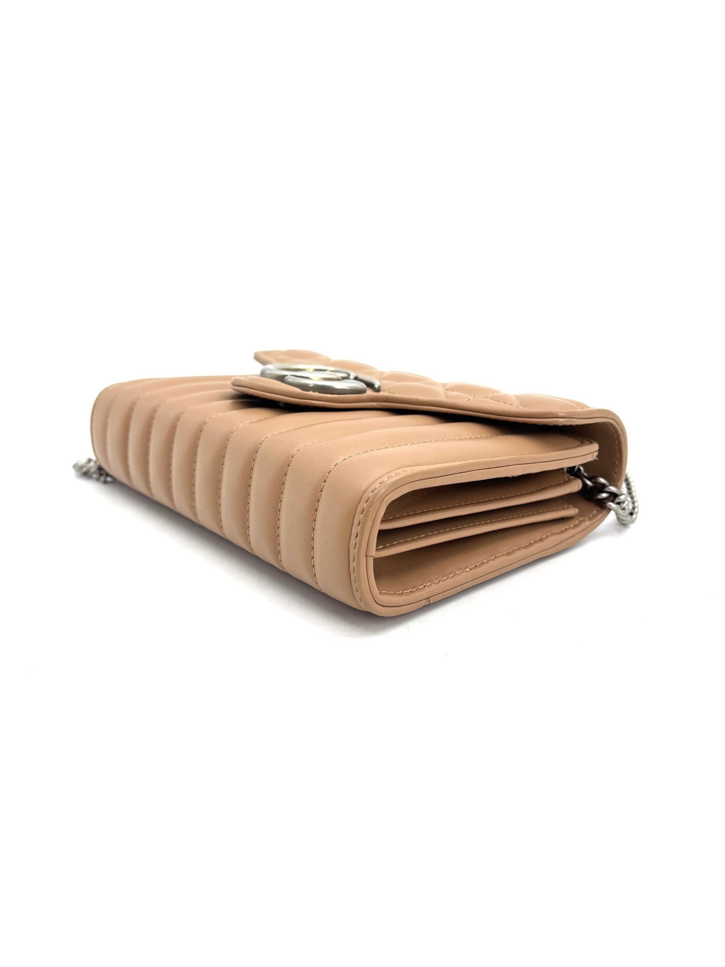 Gucci - GG Marmont Shoulder Bag - Leather - Beige - (Mini)