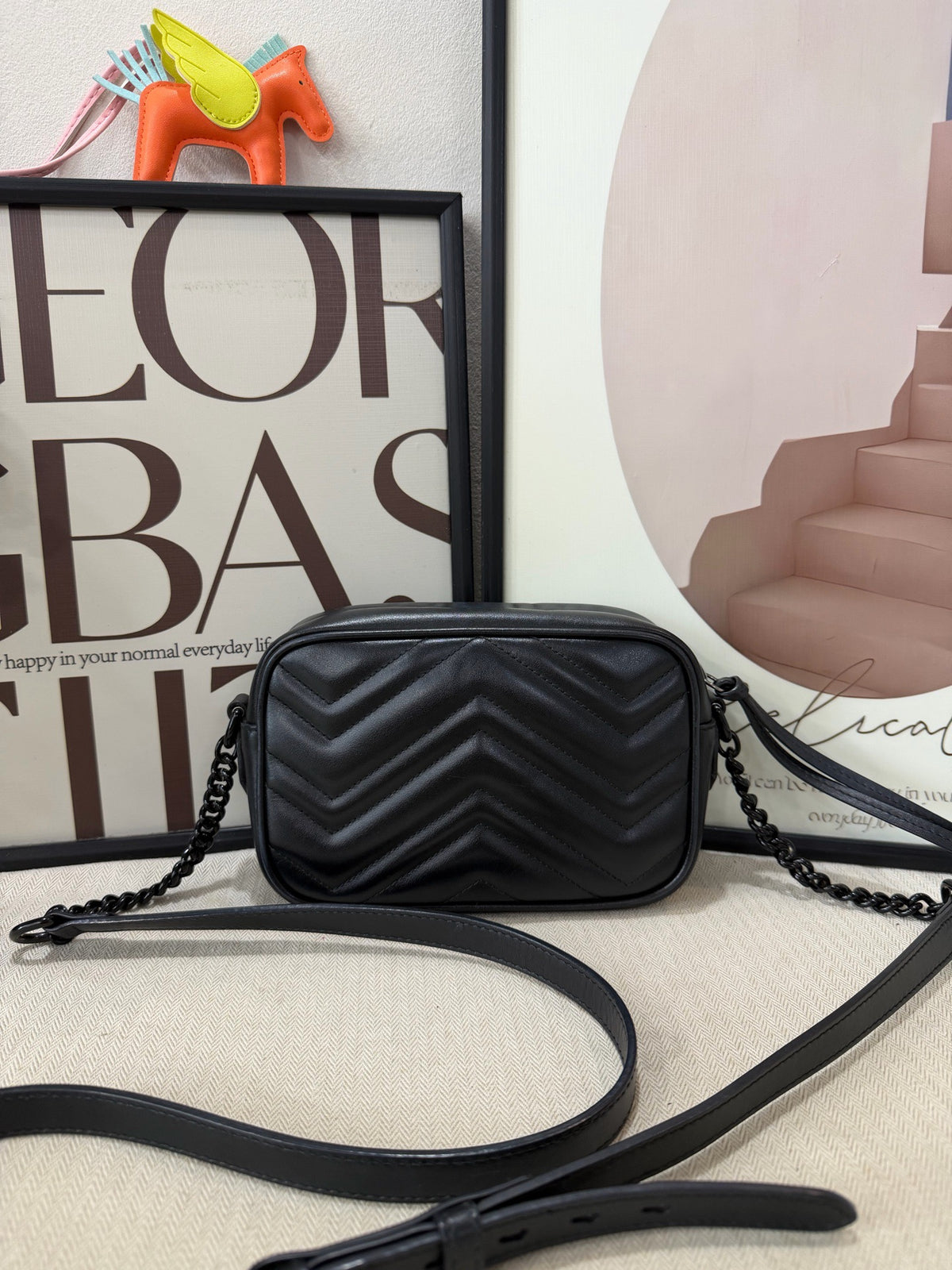 Gucci - GG Marmont Small - Leather - Black - (small)