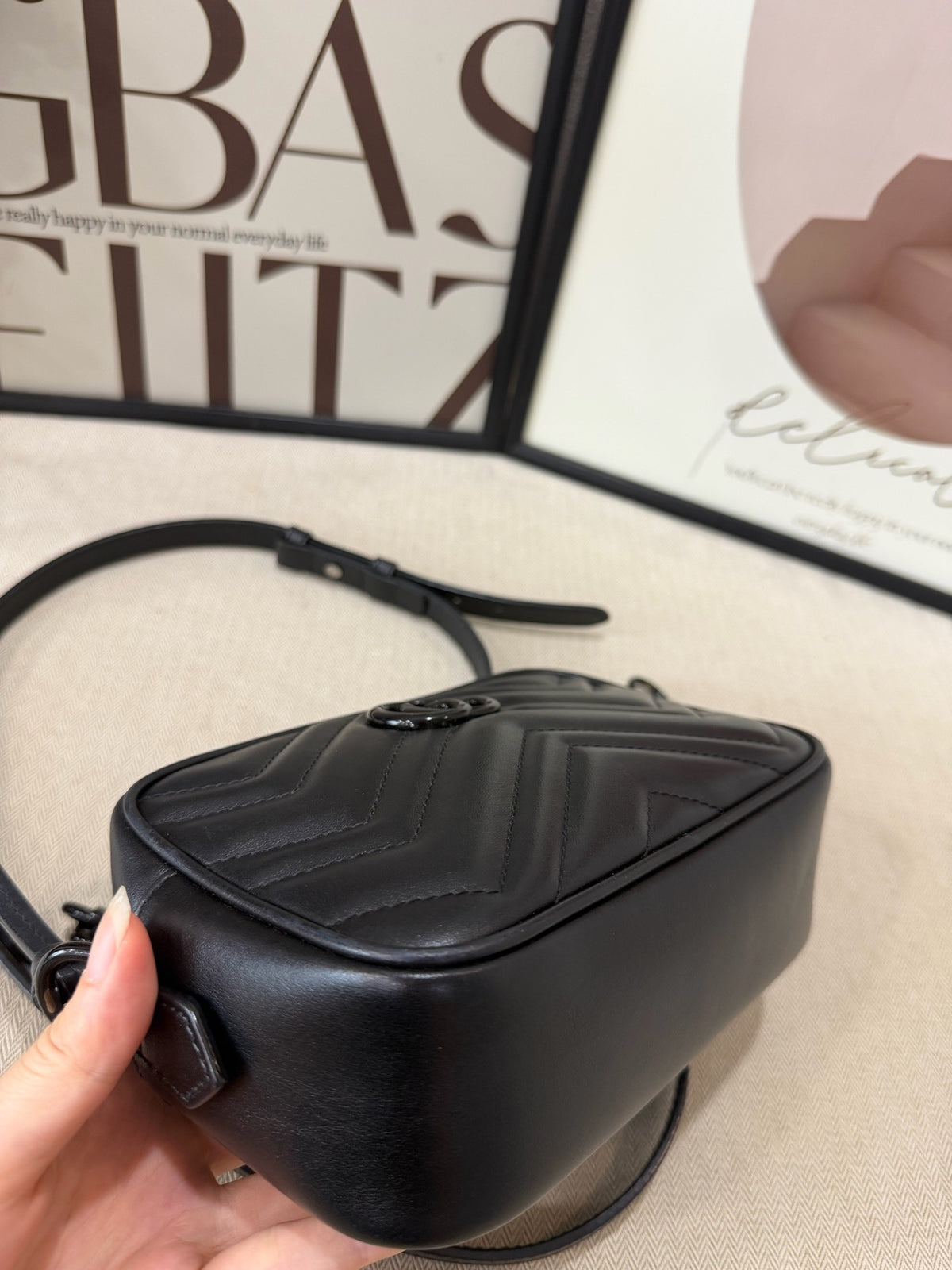 Gucci - GG Marmont Small - Leather - Black - (small)