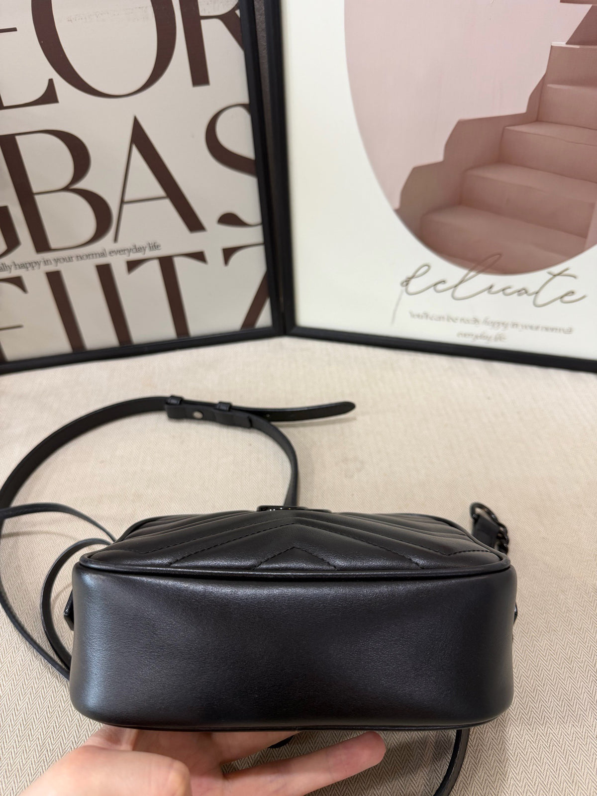 Gucci - GG Marmont Small - Leather - Black - (small)