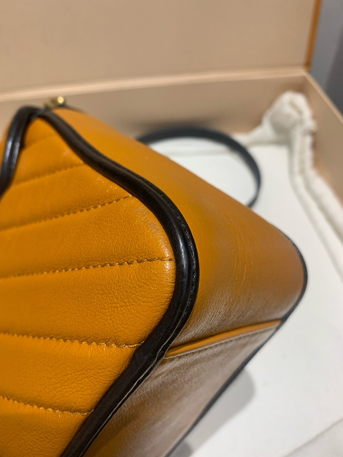 Gucci - GG Marmont Small - Leather - Brown - (small)