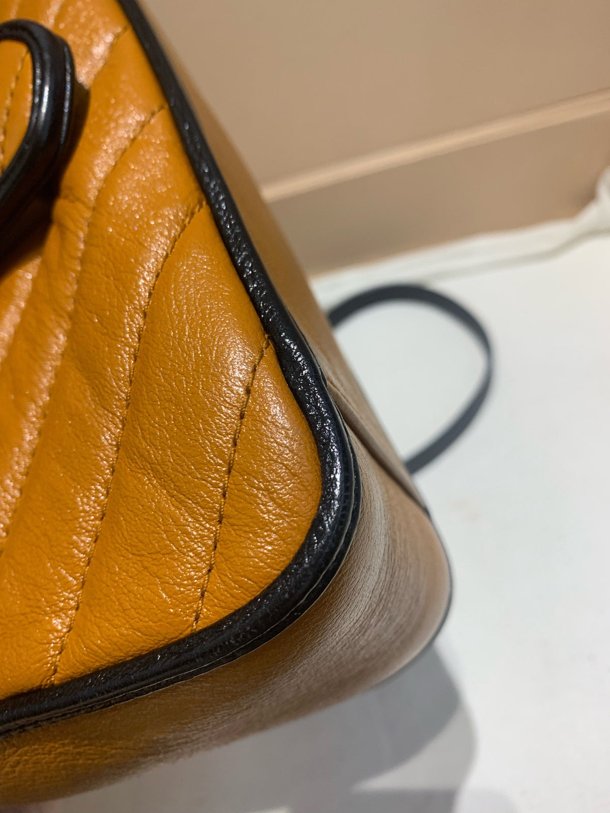Gucci - GG Marmont Small - Leather - Brown - (small)