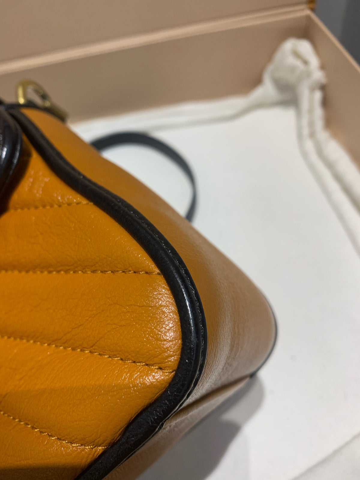 Gucci - GG Marmont Small - Leather - Brown - (small)