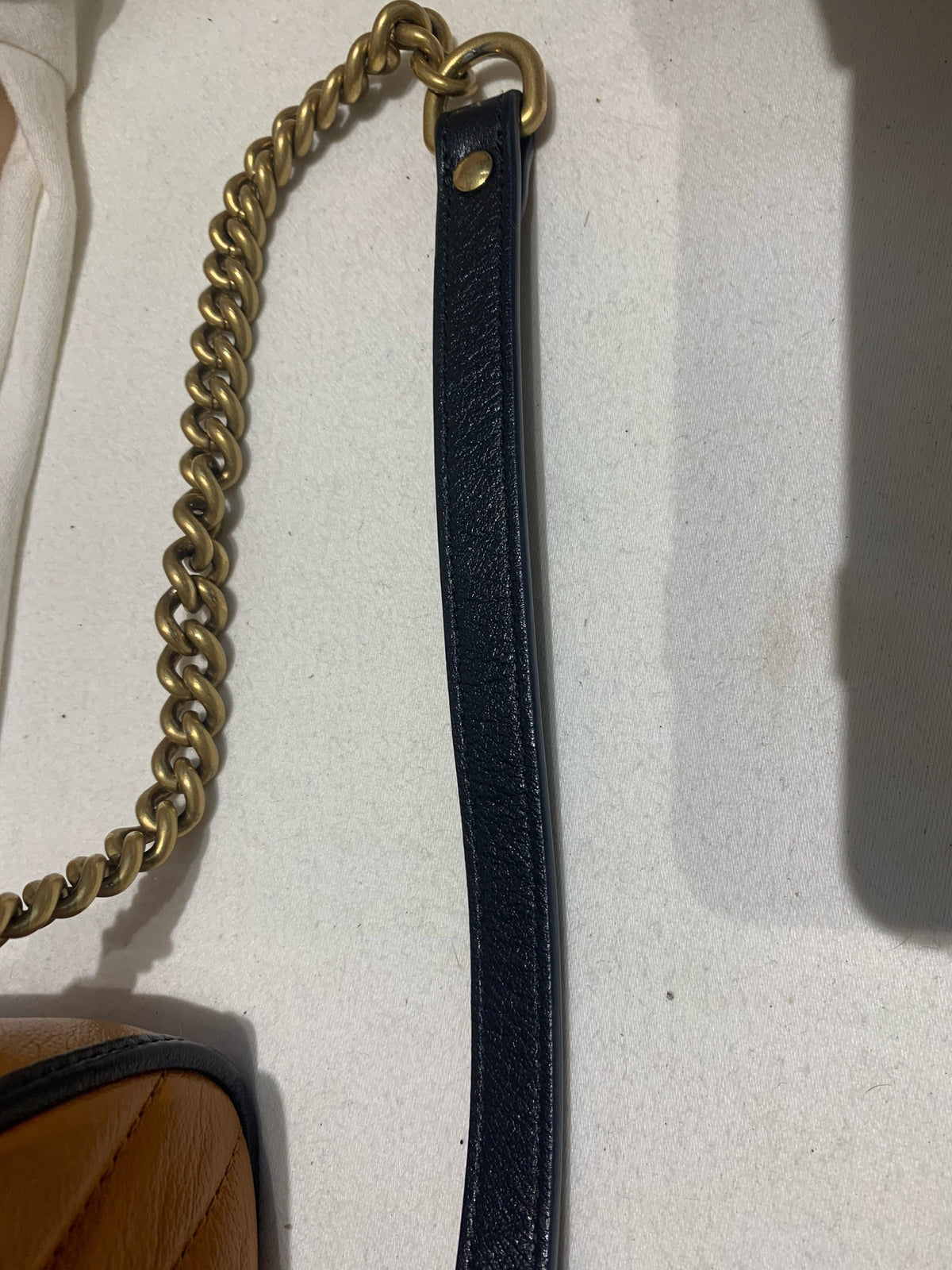 Gucci - GG Marmont Small - Leather - Brown - (small)