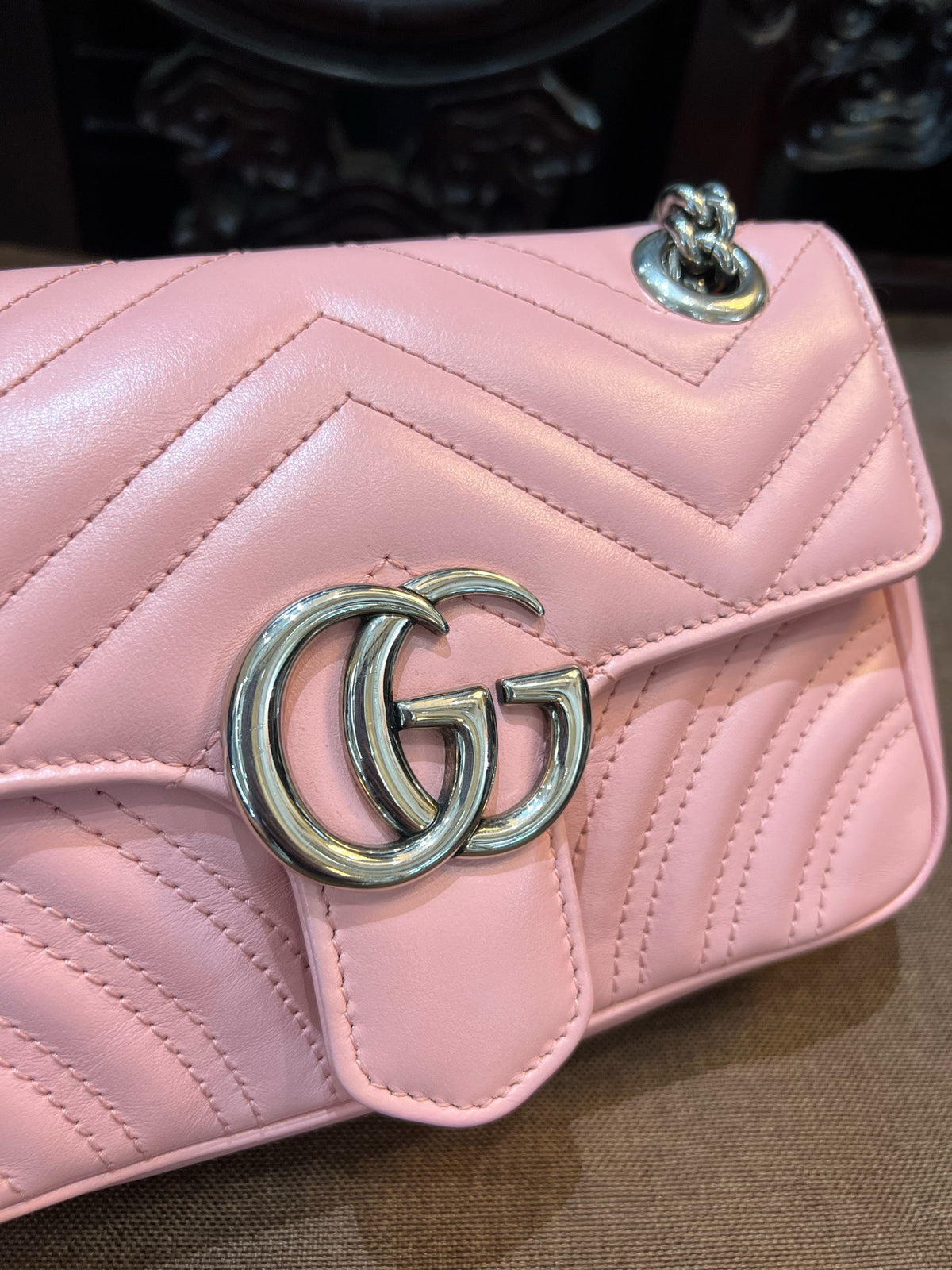 Gucci - GG Marmont Small - Leather - Pink - (Small)