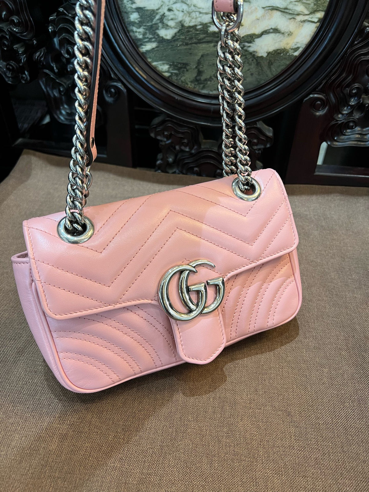 Gucci - GG Marmont Small - Leather - Pink - (Small)