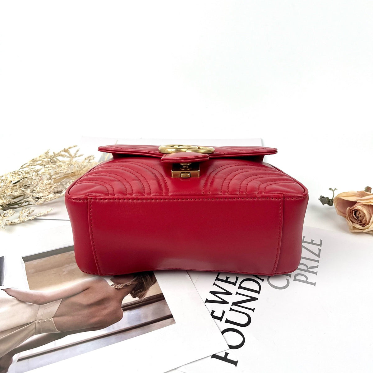 Gucci - GG Marmont Small - Leather - Red - (small)
