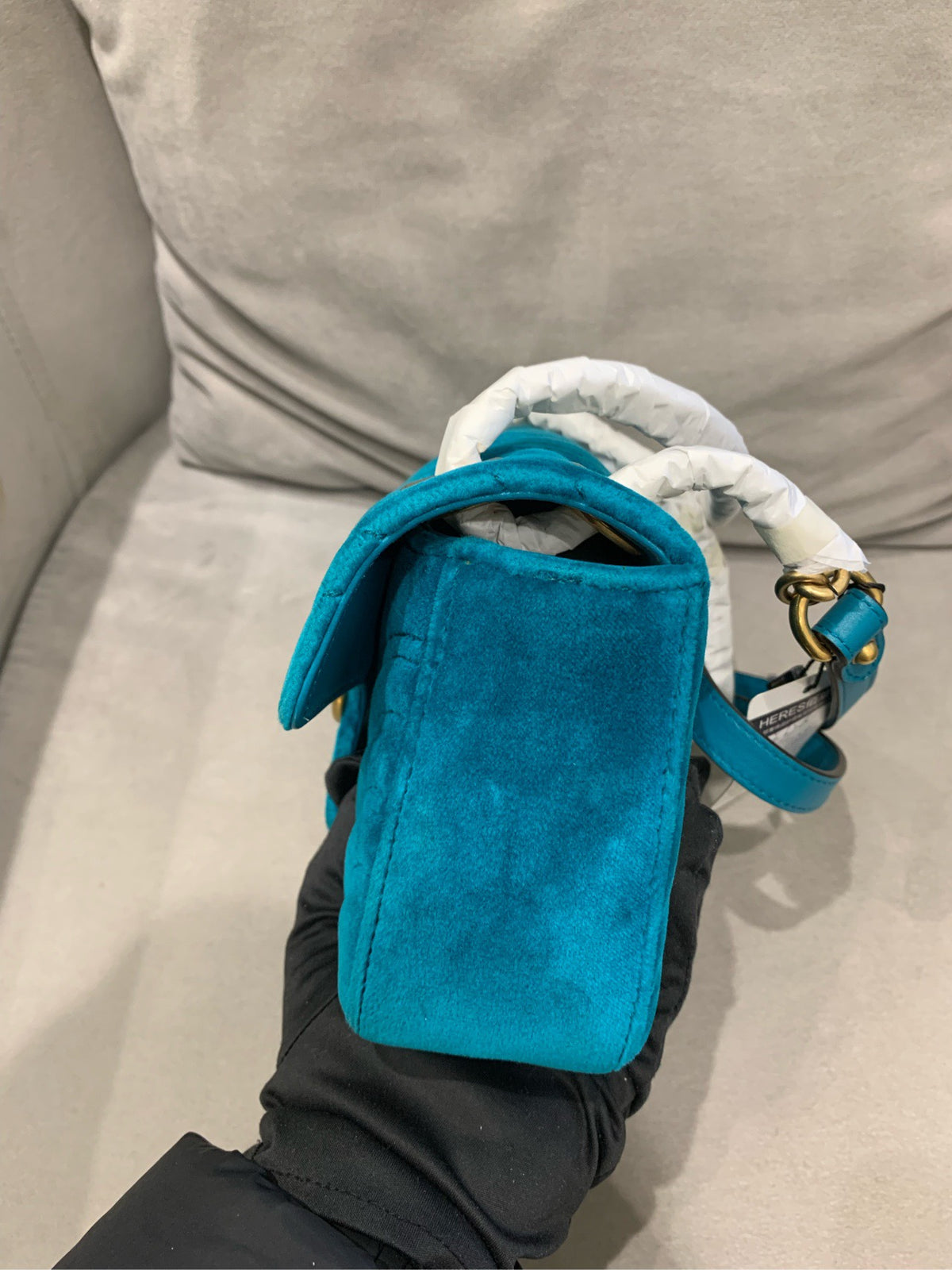 Gucci - GG Marmont Small - Velvet - Blue - (small)
