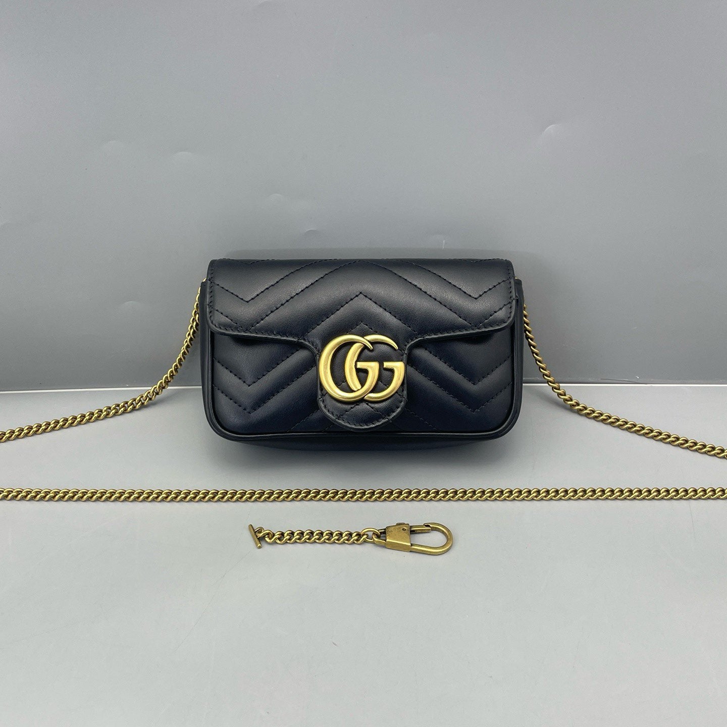 Gucci - GG Marmont Super Mini Bag - Leather - Black - (mini)