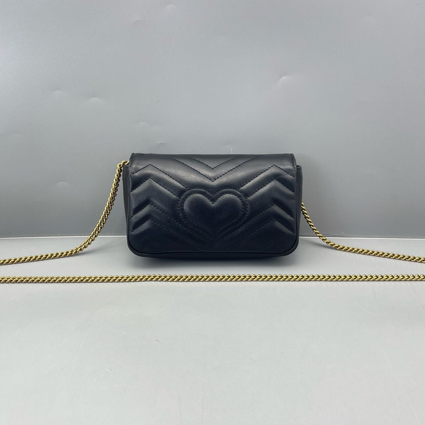 Gucci - GG Marmont Super Mini Bag - Leather - Black - (mini)
