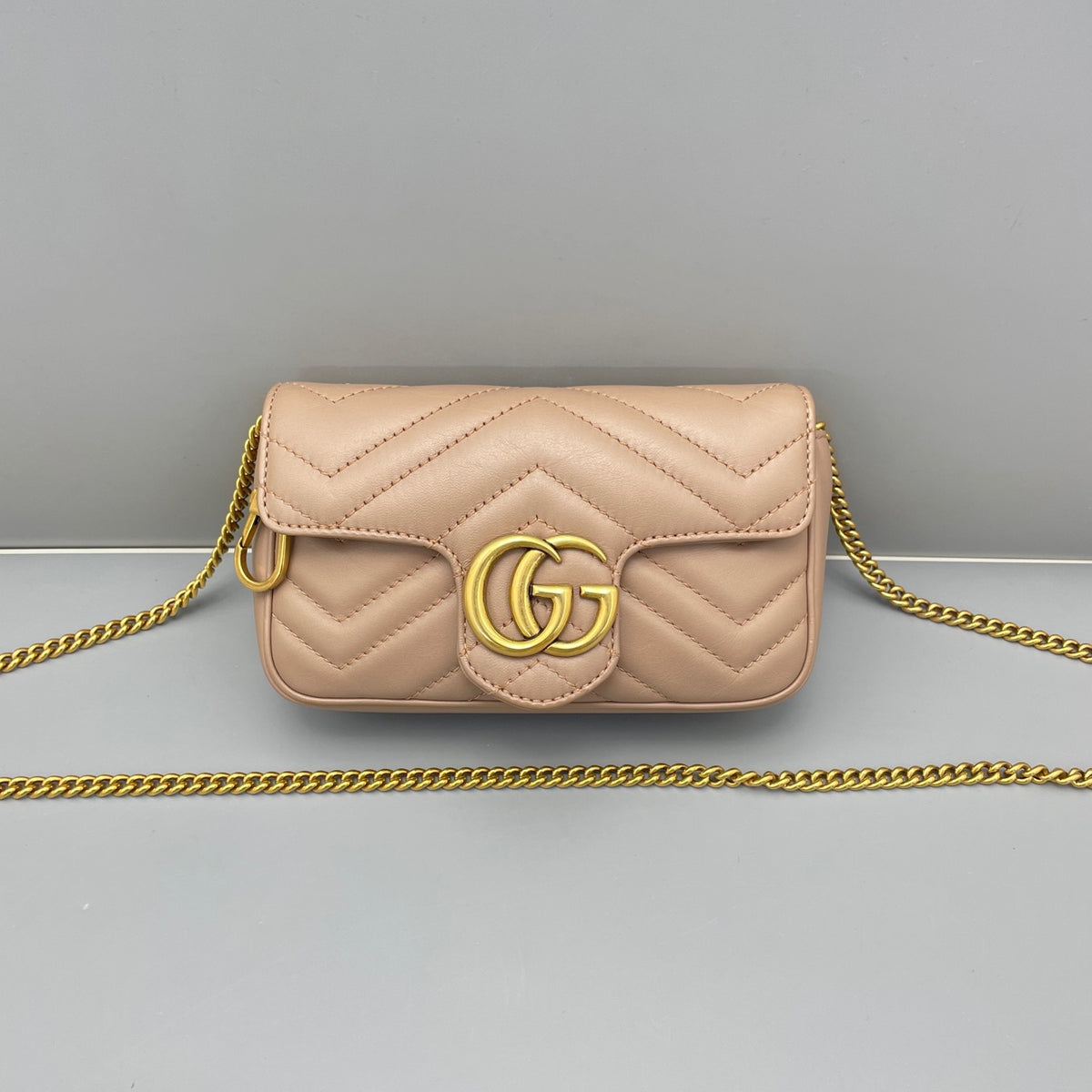 Gucci - GG Marmont Super Mini - Leather - Beige - (mini)