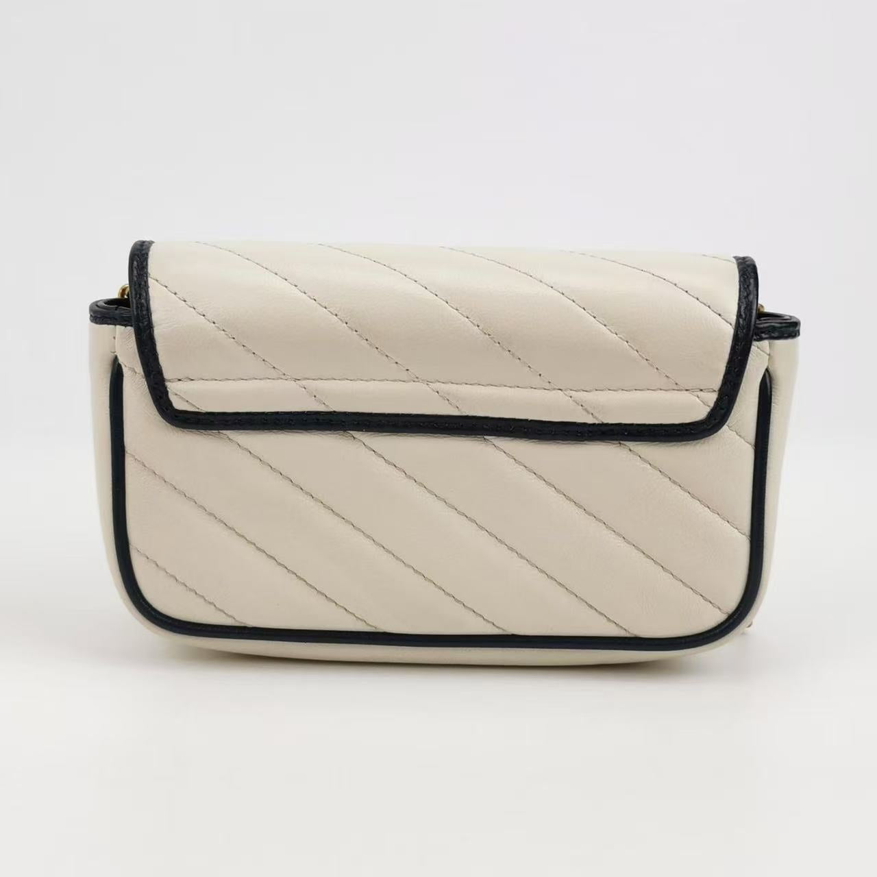 Gucci - GG Marmont Super Mini - Leather - Beige - (mini)
