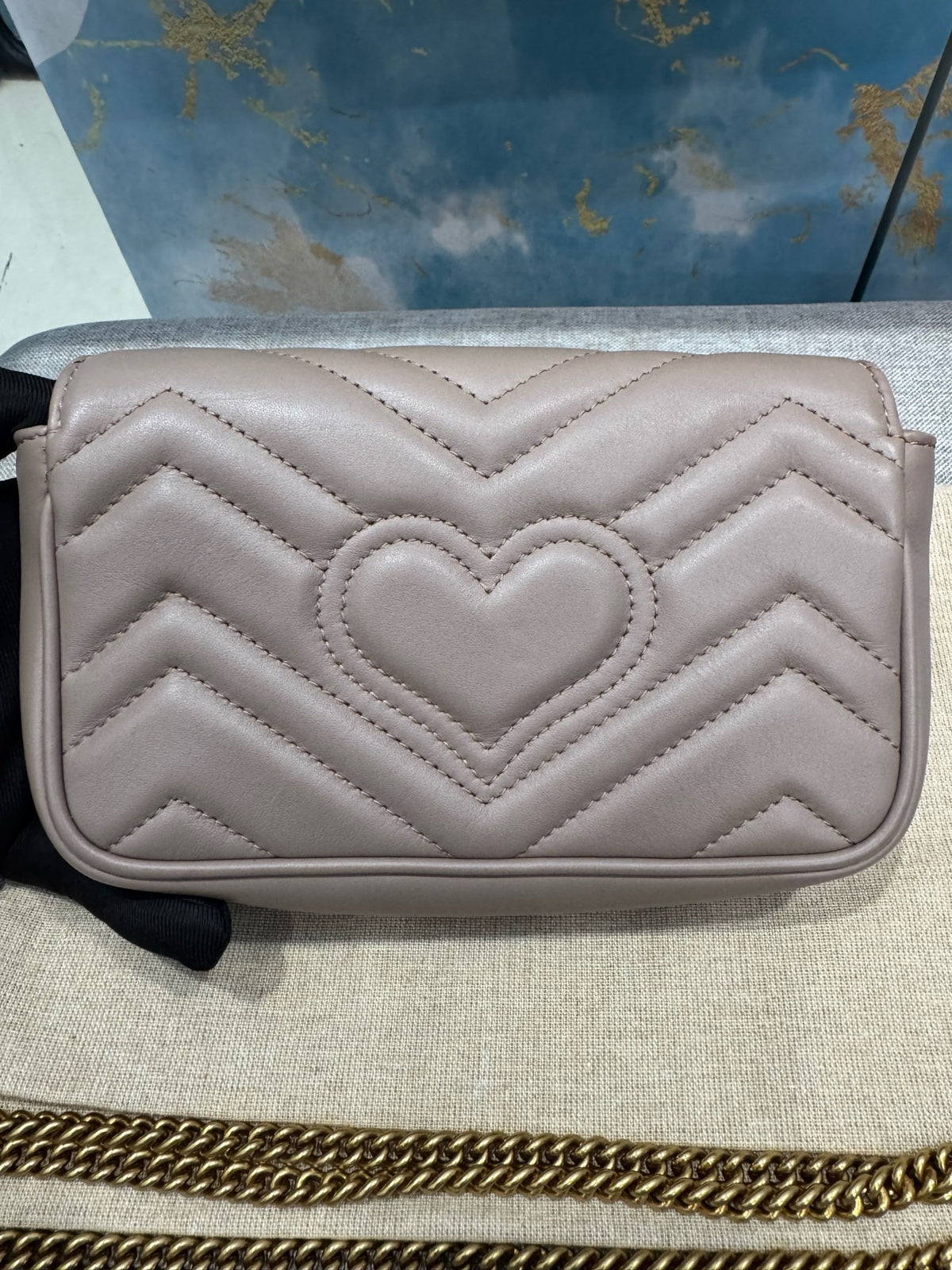 Gucci - GG Marmont Super Mini - Leather - Beige - (mini)