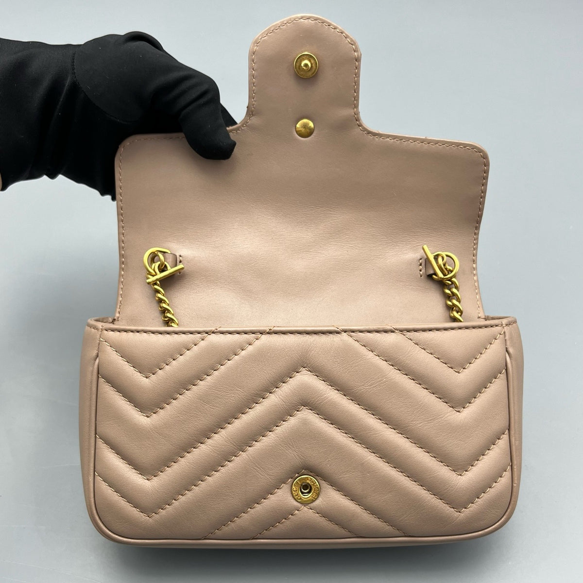 Gucci - GG Marmont Super Mini - Leather - Beige - (mini)