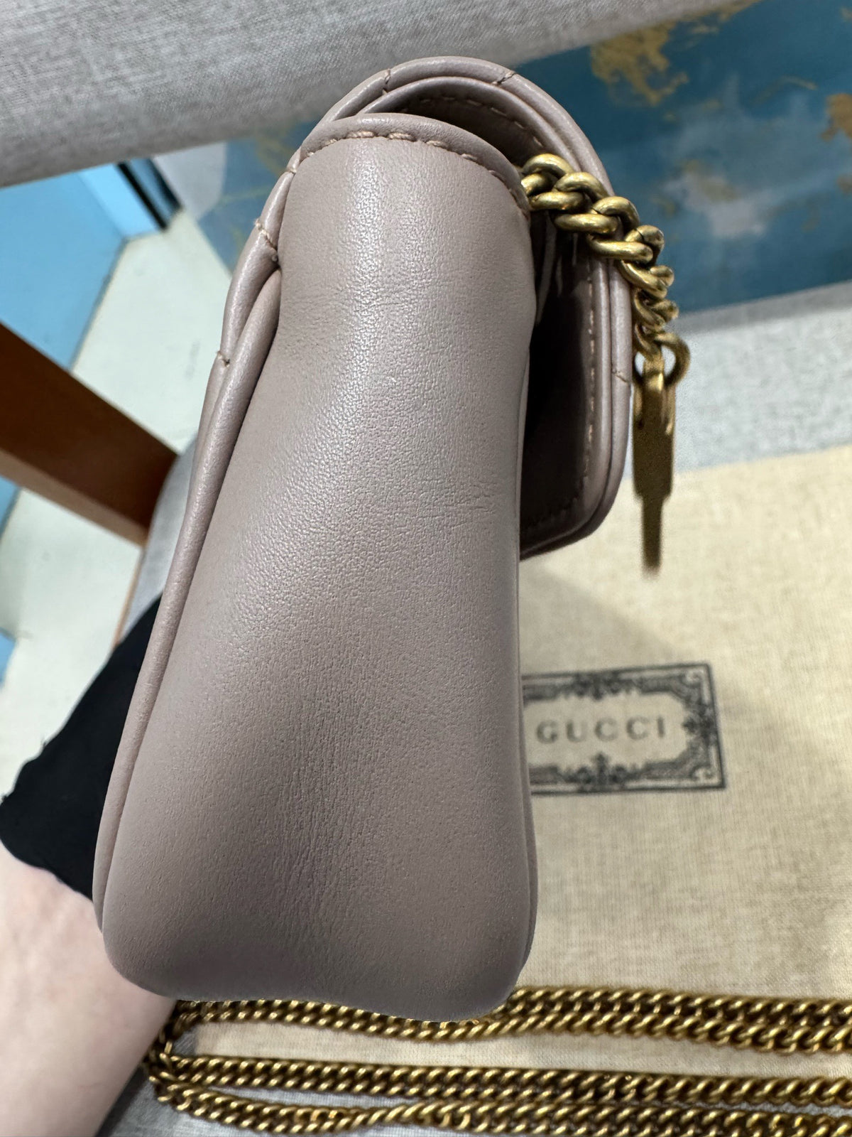 Gucci - GG Marmont Super Mini - Leather - Beige - (mini)