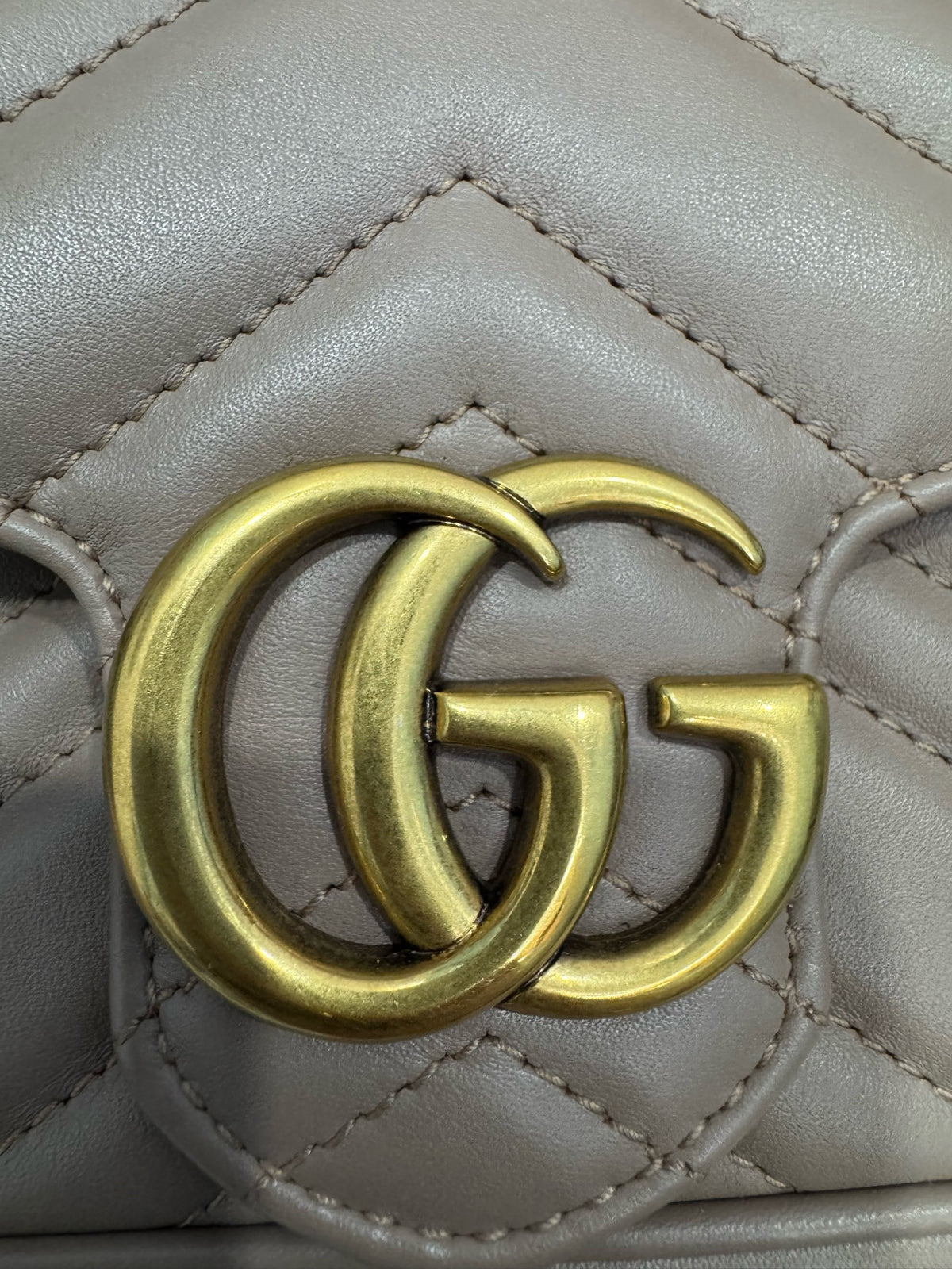 Gucci - GG Marmont Super Mini - Leather - Beige - (mini)