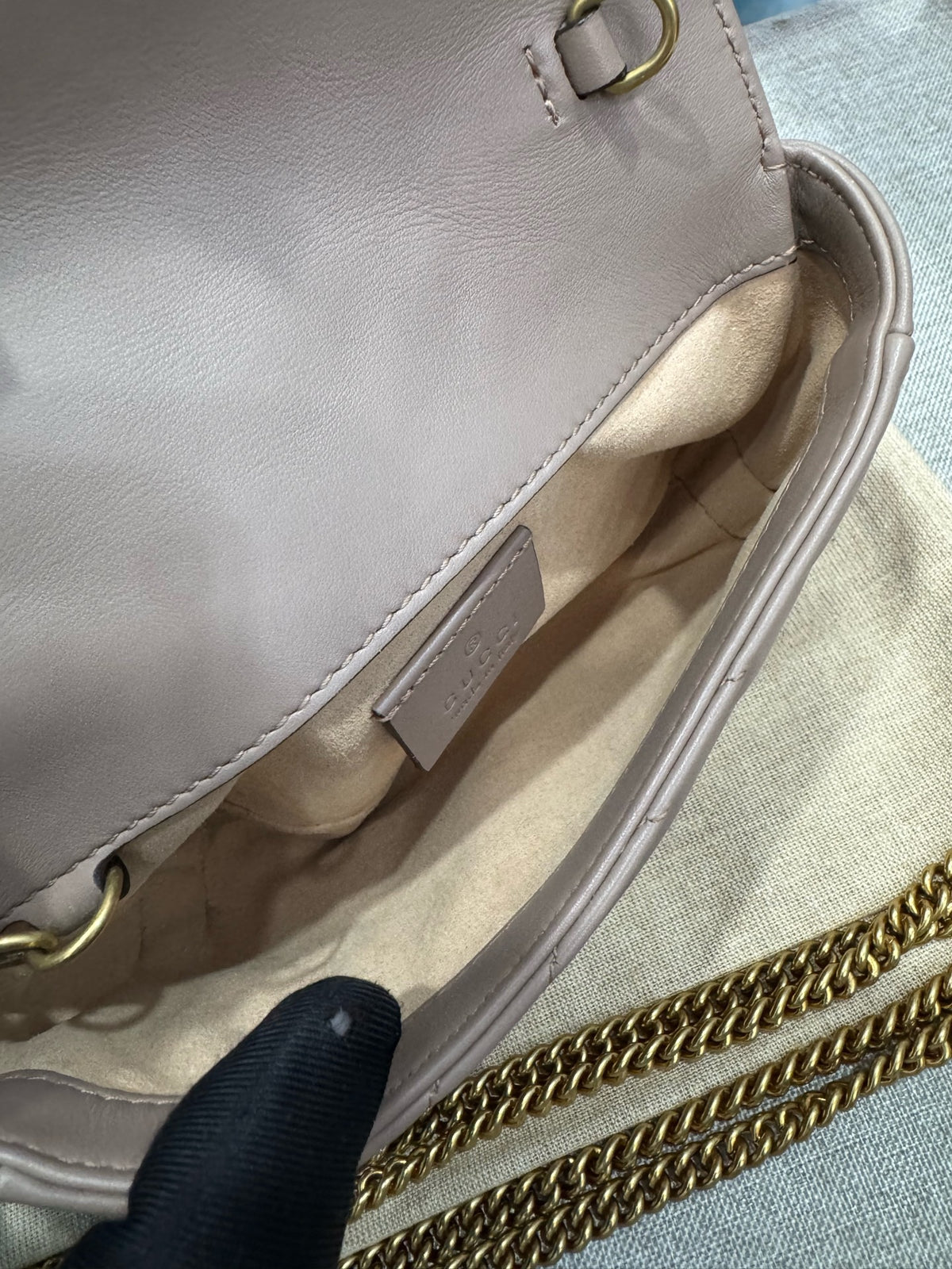 Gucci - GG Marmont Super Mini - Leather - Beige - (mini)