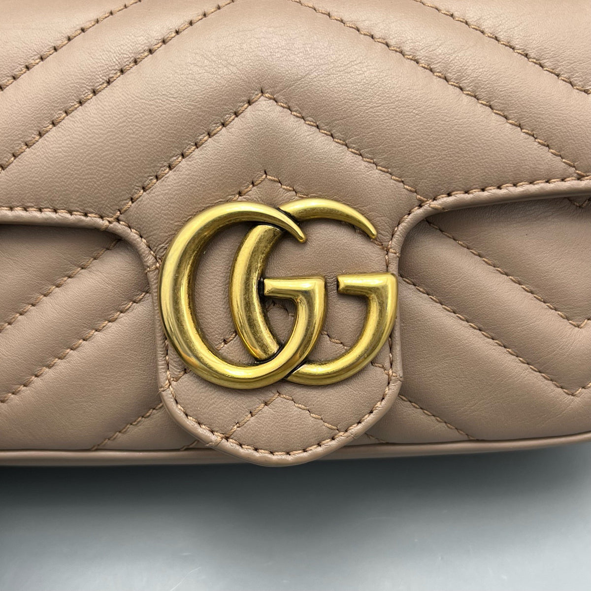 Gucci - GG Marmont Super Mini - Leather - Beige - (mini)