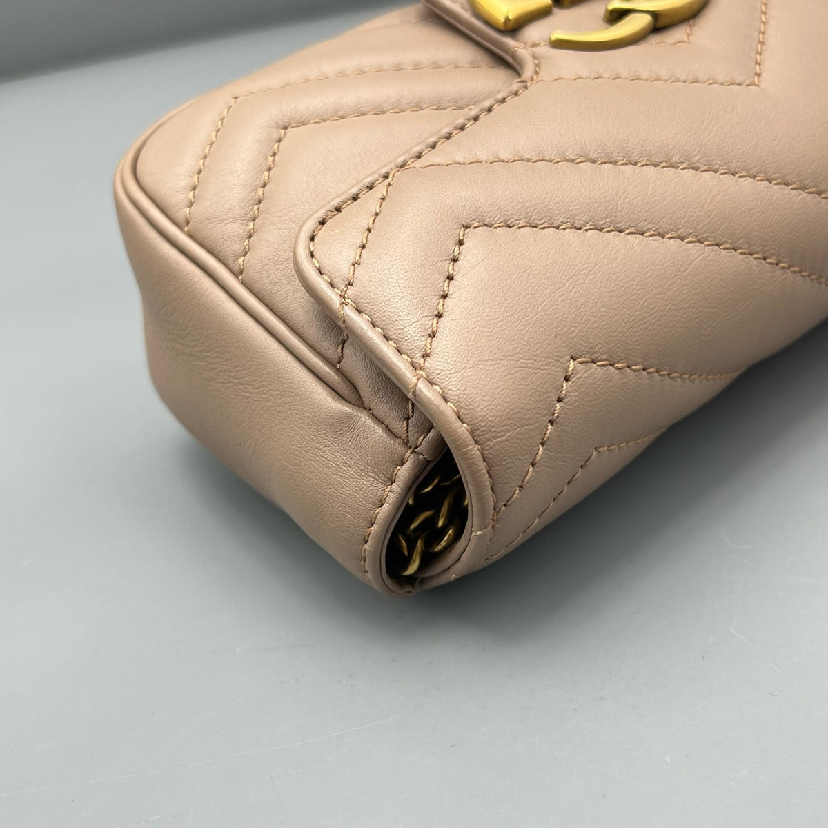 Gucci - GG Marmont Super Mini - Leather - Beige - (mini)