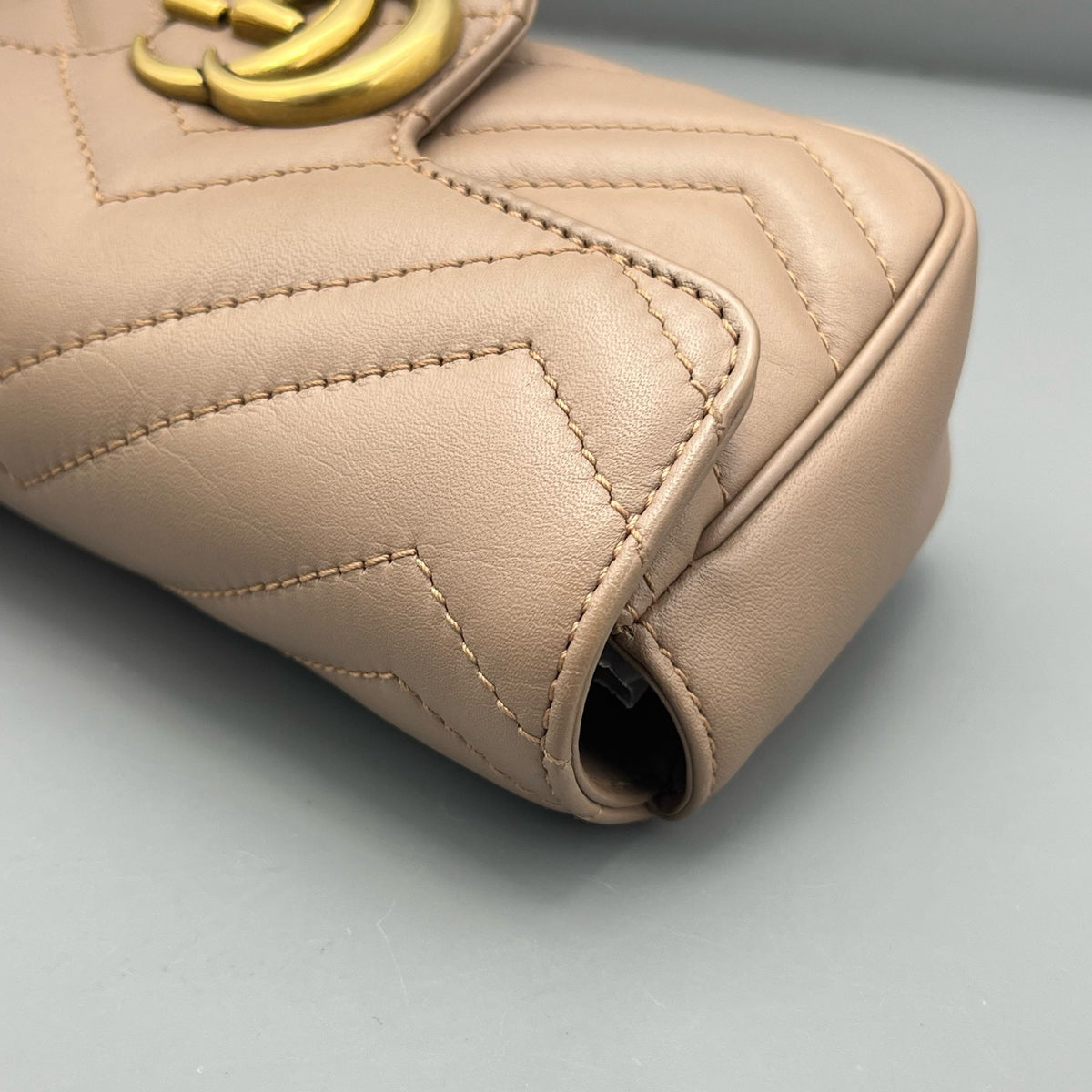 Gucci - GG Marmont Super Mini - Leather - Beige - (mini)