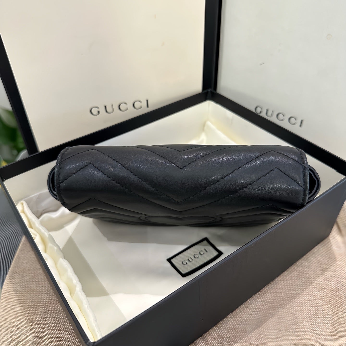 Gucci - GG Marmont Super Mini - Leather - Black - (mini)