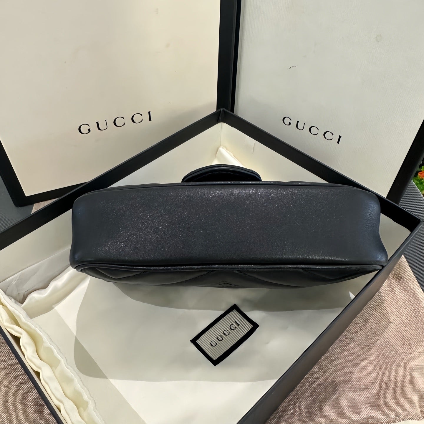 Gucci - GG Marmont Super Mini - Leather - Black - (mini)