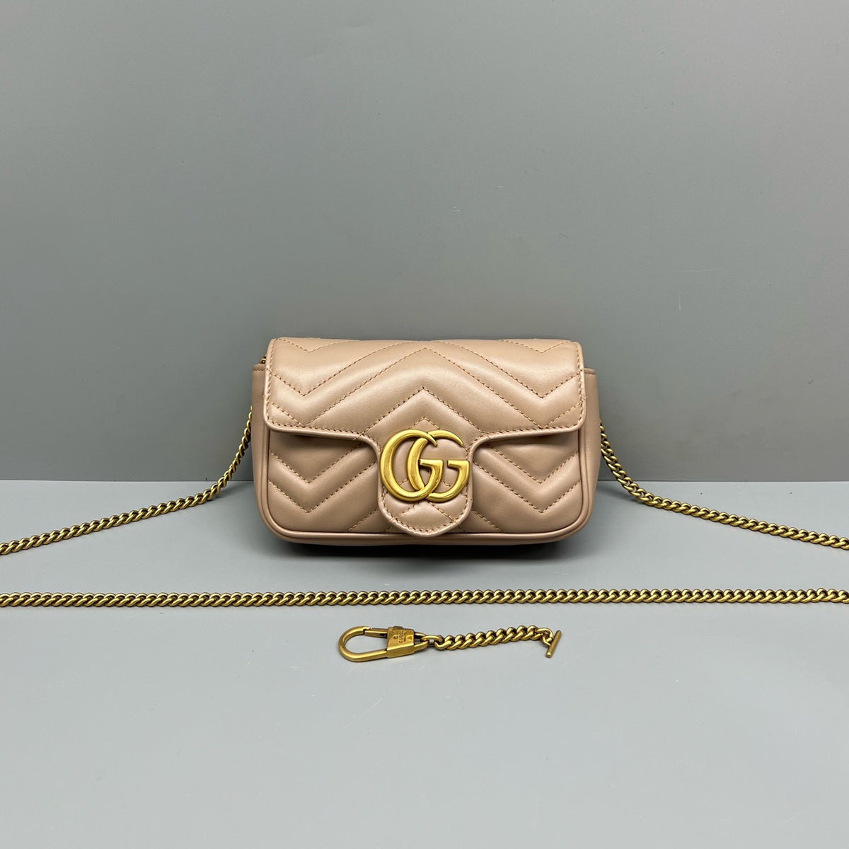 Gucci - GG Marmont Super Mini - Leather - Pink - (mini)