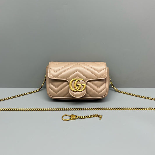 Gucci - GG Marmont Super Mini - Leather - Pink - (mini)