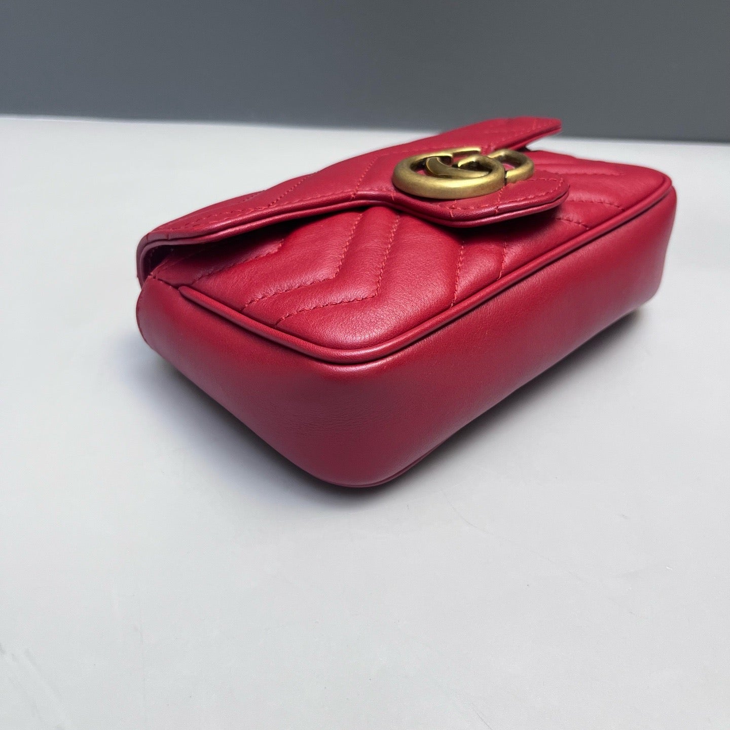 Gucci - GG Marmont Super Mini - Matelassé leather - Red - (mini)